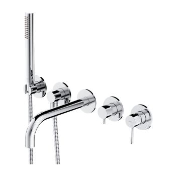  - OMNIRES Y bateria wannowa 5-otworowa podtynkowa z długą wylewką, chrom połysk Y12371CR - Y1237-1CR - Łazienki Szydłowski