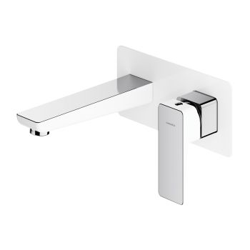 - OMNIRES PARMA bateria umywalkowa podtynkowa, chrom/biały połysk PM7415CRB - PM7415CRB - Łazienki Szydłowski