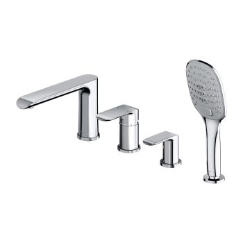 - OMNIRES SACRAMENTO bateria wannowa 4-otworowa, chrom połysk SC2332XCR - SC2332XCR - Łazienki Szydłowski