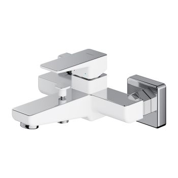 - OMNIRES PARMA bateria wannowa, chrom/biały połysk PM7430CRB - PM7430CRB - Łazienki Szydłowski