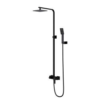 - OMNIRES BARETTI system prysznicowy natynkowy, czarny mat BA7844BL - BA7844BL - Łazienki Szydłowski