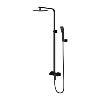  - OMNIRES PARMA system prysznicowy natynkowy z deszczownicą czarny mat PM7444BL - PM7444BL - Łazienki Szydłowski