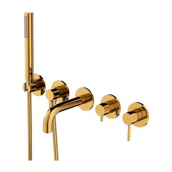 - OMNIRES Y bateria wannowa 5-otworowa podtynkowa, złoty połysk Y12371SGL - Y1237-1SGL - Łazienki Szydłowski