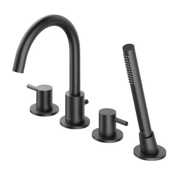 - OMNIRES Y bateria wannowa 4-otworowa, grafit szczotkowany Y1232GR - Y1232GR - Łazienki Szydłowski
