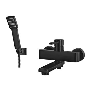 - OMNIRES DARLING bateria wannowa z zestawem prysznicowym, czarny półmat DA5031BL - DA5031BL - Łazienki Szydłowski
