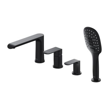  - OMNIRES SACRAMENTO bateria wannowa 4-otworowa, czarny mat SC2332BL - SC2332BL - Łazienki Szydłowski