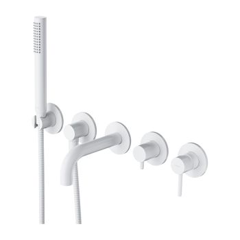 - OMNIRES Y bateria wannowa 5-otworowa podtynkowa, biały mat Y12371SWM - Y1237-1SWM - Łazienki Szydłowski