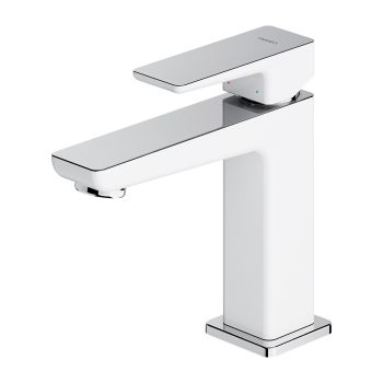 - OMNIRES PARMA bateria umywalkowa, chrom/biały połysk PM7410CRB - PM7410CRB - Łazienki Szydłowski