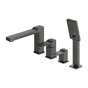  - OMNIRES SLIDE bateria wannowa 4-otworowa, grafit szczotkowany SL7732GR - SL7732GR - Łazienki Szydłowski