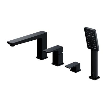  - OMNIRES PARMA bateria wannowa 4-otworowa, czarny mat PM7432BL - PM7432BL - Łazienki Szydłowski