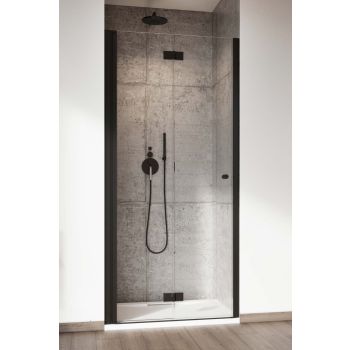  - Radaway Nes 8 Black DWB drzwi do wnęki prysznicowej składane 70cm Lewe 100790705401L - 10079070-54-01L - Łazienki Szydłowski