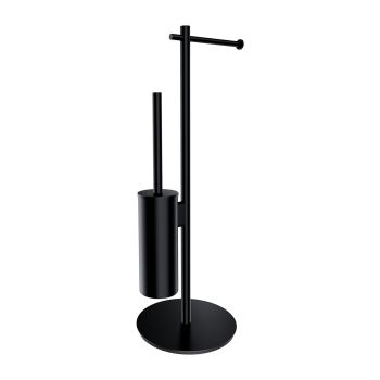- OMNIRES MODERN PROJECT stojak na papier i szczotkę toaletową, czarny mat MP60810BL - MP60810BL - Łazienki Szydłowski