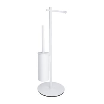 - OMNIRES MODERN PROJECT stojak na papier i szczotkę toaletową, biały mat MP60810WM - MP60810WM - Łazienki Szydłowski