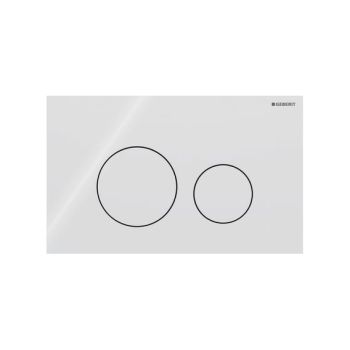 - GEBERIT Sigma 40 Round przycisk spłukujący biały 115628SI1 - 115.628.SI.1 - Łazienki Szydłowski