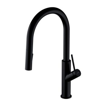  - OMNIRES BEND bateria kuchenna z wyciąganą wylewką, czarny półmat BE6455BL - BE6455BL - Łazienki Szydłowski