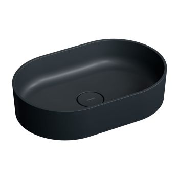  - OMNIRES OVO M+ umywalka nablatowa, 55 x 36 cm, black lava mat OVOUNBLV - OVOUNBLV - Łazienki Szydłowski