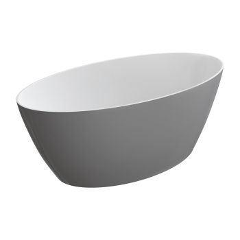  - OMNIRES SIENA M+ wanna wolnostojąca, 161 x 81 cm, biały/szary połysk SIENAWWBSP- oferta do wyczerpania zapasów - SIENAWWBSP - Łazienki Szydłowski