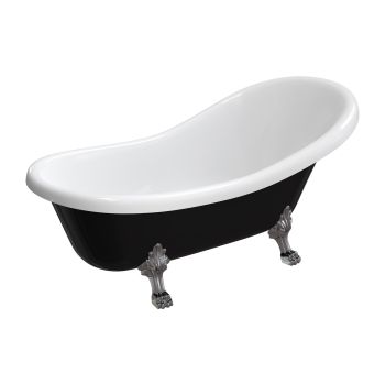  - OMNIRES ATENA COMFORT M+ wanna wolnostojąca, 175 x 82 cm, biały/czarny połysk ATENA174BCP - ATENA174BCP - Łazienki Szydłowski