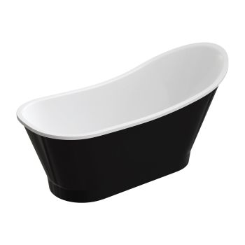  - OMNIRES VENEZIA M+ wanna wolnostojąca, 160 x 73 cm  biały czarny połysk VENEZIA159BCP - VENEZIA159BCP - Łazienki Szydłowski