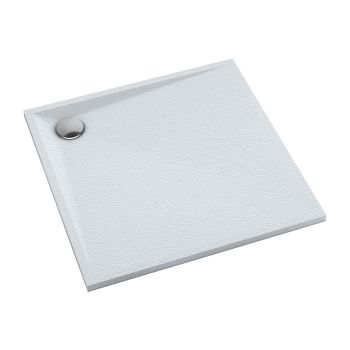  - OMNIRES STONE brodzik prysznicowy ze strukturą kamienia, 80 x 80 cm, biały mat STONE80-KBM - STONE80-KBM - Łazienki Szydłowski