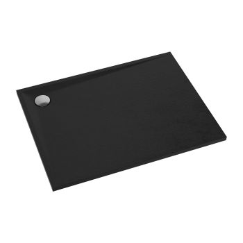 - OMNIRES STONE brodzik prysznicowy ze strukturą kamienia, 90 x 100 cm, czarny mat STONE90-100BL - STONE90-100BL - Łazienki Szydłowski