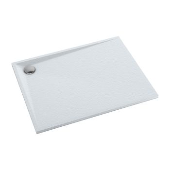  - OMNIRES STONE brodzik prysznicowy ze strukturą kamienia, 80 x 100 cm, biały mat STONE80-100BM - STONE80-100BM - Łazienki Szydłowski