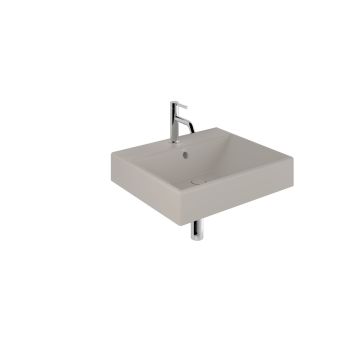 - KLUDI RESA umywalka ceramiczna 61 x 50 cm podwieszana, naszafkowa i nablatowa jasny szary mat 59WW61O2 - 59WW61O2 - Łazienki Szydłowski