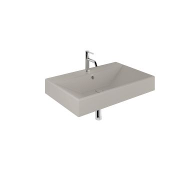 - KLUDI RESA umywalka ceramiczna 81 x 50 cm podwieszana, naszafkowa i nablatowa jasny szary mat 59WW81O2 - 59WW81O2 - Łazienki Szydłowski