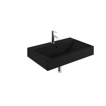  - KLUDI RESA umywalka ceramiczna 81 x 50 cm podwieszana, naszafkowa i nablatowa czarny mat 59WW8139 - 59WW8139 - Łazienki Szydłowski