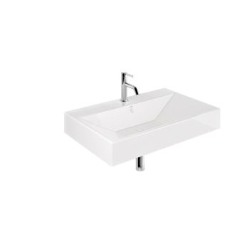 - KLUDI RESA umywalka ceramiczna 81 x 50 cm podwieszana, naszafkowa i nablatowa biała 59WW8143 - 59WW8143 - Łazienki Szydłowski