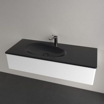 - Villeroy&Boch Antao umywalka wpuszczana w blat 120 x 50 cm z CeramicPlus, kolor pure black 4A77L2R7 - 4A77L2R7 - Łazienki Szydłowski