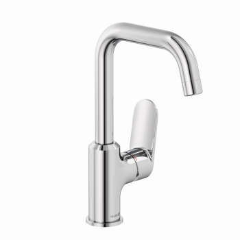 - KLUDI X1 bateria umywalkowa obrotowa wylewka (360°) bez zestawu odpływowego chrom 320280575 - 320280575 - Łazienki Szydłowski