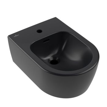 - Villeroy & Boch Skyla bidet wiszący 53 x 37 cm kolor pure black z CeramicPlus 448200R7 - 448200R7 - Łazienki Szydłowski