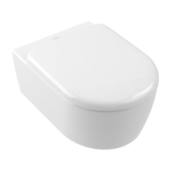- Villeroy & Boch Skyla zestaw WC miska wisząca 53 x 37 cm z TwistFlush z deską sedesową wolnoopadajacą ,biały 5656CL01 - 5656CL01 - Łazienki Szydłowski