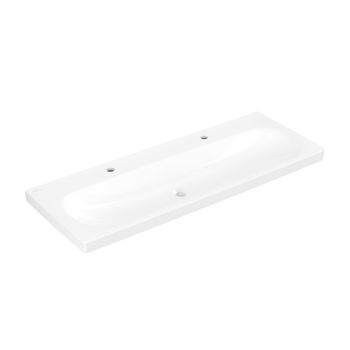 - Villeroy & Boch Skyla umywalka podwójna bez przelewu 120 x 46 cm kolor biały połysk z Ceramic Plus 5A51C2R1 - 5A51C2R1 - Łazienki Szydłowski