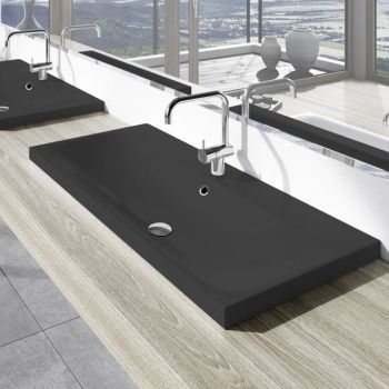  - KALDEWEI SILENIO umywalka 90 x 46 cm wpuszczana w blat stal emaliowana kolor czarny mat z Perl-Effekt 904006013676 - 904006013676 - Łazienki Szydłowski
