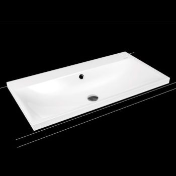 - KALDEWEI SILENIO Umywalka wpuszczana w blat 90 x 46 cm stal emaliowana biała z Perl-Effekt 904006003001 - 904006003001 - Łazienki Szydłowski