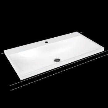 - KALDEWEI SILENIO Umywalka wpuszczana w blat 90 x 46 cm stal emaliowana biały mat z Perl-Effekt 904006303711 - 904006303711 - Łazienki Szydłowski