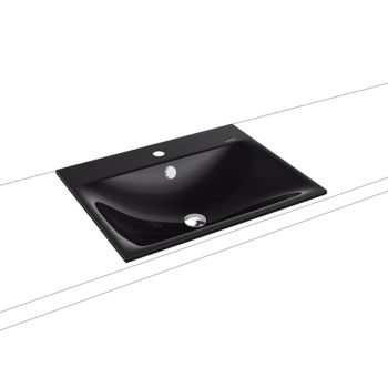 - KALDEWEI SILENIO umywalka wpuszczana w blat 60 x 46 cm stal emaliowana kolor czarny z Perl-Effekt 907706013701 - 907706013701 - Łazienki Szydłowski