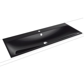 - KALDEWEI SILENIO umywalka wpuszczana w blat 120 x 46 cm stal emaliowana kolor czarny z Perl-Effekt 907906013701 - 907906013701 - Łazienki Szydłowski