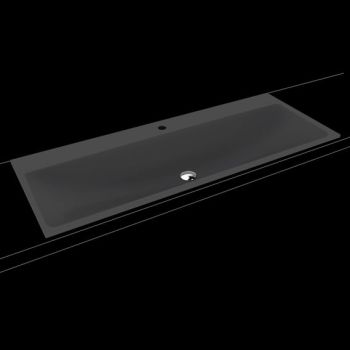 - KALDEWEI SILENIO umywalka wpuszczana w blat 120 x 46 cm stal emaliowana kolor czarny mat z Perl-Effekt 907906303676 - 907906303676 - Łazienki Szydłowski