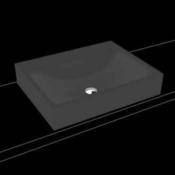 - KALDEWEI SILENIO umywalka nablatowa 60 x 46 cm stal emaliowana kolor czarny mat z Perl-Effekt 904106313676 - 904106313676 - Łazienki Szydłowski