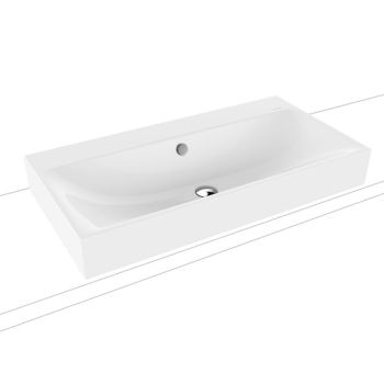 - KALDEWEI SILENIO umywalka nablatowa 90 x 46 cm stal emaliowana kolor biały z Perl-Effekt 904206003001 - 904206003001 - Łazienki Szydłowski