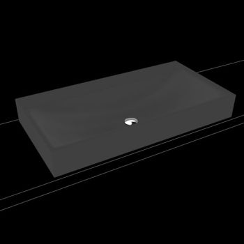 - KALDEWEI SILENIO umywalka nablatowa 90 x 46 cm stal emaliowana kolor czarny mat z Perl-Effekt 904206313676 - 904206313676 - Łazienki Szydłowski