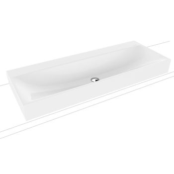 - KALDEWEI SILENIO umywalka nablatowa 120 x 46 cm stal emaliowana kolor biały z Perl-Effekt 906406313001 - 906406313001 - Łazienki Szydłowski