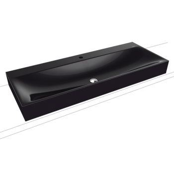  - KALDEWEI SILENIO umywalka nablatowa 120 x 46 cm stal emaliowana kolor czarny z Perl-Effekt 906406303701 - 906406303701 - Łazienki Szydłowski