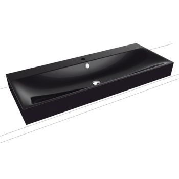  - KALDEWEI SILENIO umywalka nablatowa 120 x 46 cm stal emaliowana kolor czarny z Perl-Effekt 906406013701 - 906406013701 - Łazienki Szydłowski