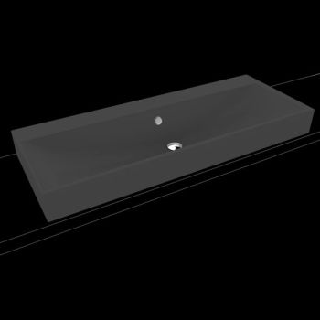 - KALDEWEI SILENIO umywalka nablatowa 120 x 46 cm stal emaliowana kolor czarny mat z Perl-Effekt 906406003676 - 906406003676 - Łazienki Szydłowski