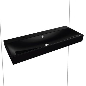  - KALDEWEI SILENIO umywalka podwójna 120 x 46 cm stal emaliowana kolor czarny z Perl-Effekt 904506043701 - 904506043701 - Łazienki Szydłowski