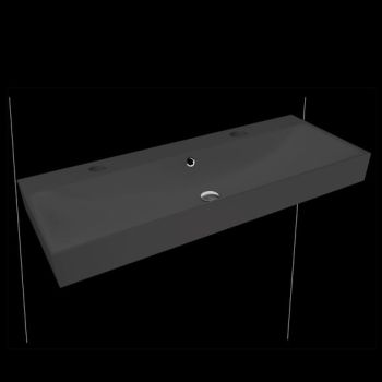 - KALDEWEI SILENIO umywalka podwójna 120 x 46 cm stal emaliowana kolor czarny mat z Perl-Effekt 904506043676 - 904506043676 - Łazienki Szydłowski